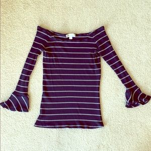 Amour Vert top navy stripe Top sz M